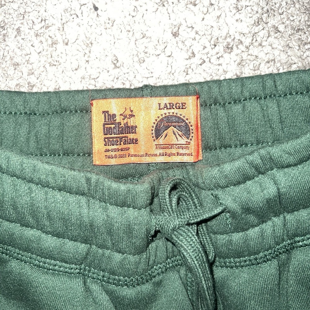 Men's Shoe Palace x The Godfather The Don Sweat Shorts Size Large Green - Picture 2 of 7